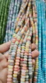 Multi-color 4x8mm ice-cracked abacus beads for handmade DIY jewelry and craft - 50 Pieces/Pack / Garden Of Twilight