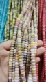 Premium multicolor 4x8mm ice crackle abacus rondelle beads for DIY jewelry crafting - 50 Pieces/Pack / Lemon Yellow Purple