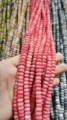 Salmon pink ice crack 4x8mm abacus disc beads for handmade DIY jewelry crafting - 50 Pieces/Pack / Wild Rose
