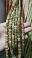 Natural ice crack jade abacus beads 4x8mm for DIY jewelry making in earthy green - 50 Pieces/Pack / Transparent Flower Green