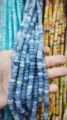Vibrant 4x8mm blue and white ice-crack jade abacus beads for DIY jewelry and crafting - 50 Pieces/Pack / Transparent Frozen