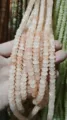 Handheld strands of light peach 4x8mm ice crack jade abacus beads for DIY jewelry making spacers - 50 Pieces/Pack / Transparent Sunset Glow