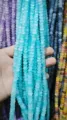 Light blue 4x8mm ice crack rondelle beads for handmade DIY jewelry and garment accessories - 50 Pieces/Pack / Transparent Cloud Dream