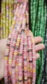 Handheld strands of multi-color 4x8mm ice-cracked jade abacus beads for DIY crafts - 50 Pieces/Pack / Transparent Strawberry Jelly