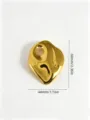 Goldener unregelmässiger hohler Herzanhänger Brosche Detailansicht Grösse 60x44mm neu. - Hohl Geometrisch