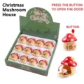 12-piece Christmas mushroom house toy set with pop-up Santa Claus surprise mechanism - 12 Pieces/Pack / Mushroom House