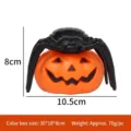 Φωτιστικό LED κολοκύθας Halloween με μαύρη αράχνη για εορταστική διακόσμηση γραφείου - Μεγάλη Κολοκύθα με Φως Αράχνης