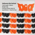 Guirnalda de murciélago de papel para decoración de pared de fiesta de Halloween - Guirnalda de Murciélagos Calados
