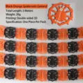 Guirnalda de papel de telaraña de Halloween en negro y naranja, 3 metros de largo - Guirnalda de Telaraña Negra y Naranja