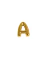 Goldfarbenes 3D Buchstabe A Anhänger Detail für DIY Schmuck Armband Accessoires Kreation. - Buchstabe A