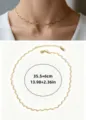 Acier inoxydable plaqué or 18K collier ras de cou ondulé élégant chaîne de clavicule - Chaîne ondulée