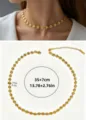 Roestvrij staal vergulde choker ketting voor dames, stijlvolle munt ketting sieraden. - 5mm Schijfkettingen