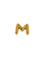 Gouden opgeblazen letter M bedel voor DIY sieraden maken armband en ketting accessoire. - M