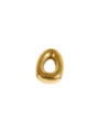 Gouden onregelmatige roestvrijstalen kraal, perfect voor DIY bedelarmbanden. - Letter O