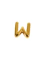 Gouden opgeblazen letter W bedel perfect voor DIY sieraden maken en roestvrij staal. - Letter W