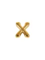 Gouden opgeblazen letter X bedel hanger voor DIY armband en ketting sieraden accessoires. - Letter X