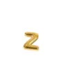 Gouden 3D letter Z bedel detail, gepolijst roestvrij staal DIY sieraden accessoire close-up. - Letter Z