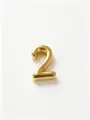 Gouden nummer 2 bedel DIY accessoire voor armband en horlogeband mode sieraden design - Cijfer 2