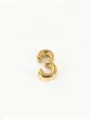 Gouden Kleur Nummer 3 DIY Bedel Hanger Roestvrij Stalen Armband Accessoire Trendy - Cijfer 3