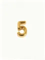 Gouden Nummer 5 Bedel DIY RVS Accessoire voor Trendy Armband Sieraden Maken en Ontwerp - Cijfer 5