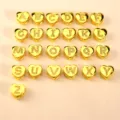 Goldene Herz Buchstaben Anhänger Zirkon DIY Schmuckherstellung Zubehör Teile Set - Buchstabe A / 10mm