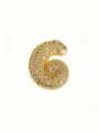 Gold-plated stainless steel paved cubic zirconia bubble letter G pendant necklace accessory. - Style G Cross Chains