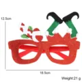 Weihnachts-Elf-Glitzerbrille für Kinderpartys mit Größen- und Gewichtsangaben - Einheitsgröße / Zuckerstangen-Elf