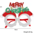 Festliche Merry Christmas Glitzerbrille Party-Requisite mit 18cm Breite und 20,5g Gewicht - Einheitsgröße / Weihnachtsbuchstaben Stil