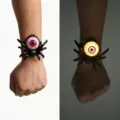 Halloween glowing spider wristband with spooky eyeball LED light for kids party decor - Black Spider Bracelet
