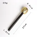 Detailed view of gold toy microphone prop with dimensions 27cm for party and stage - Grid Style / Gold