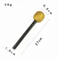 Detailed dimensions of gold glitter simulation microphone prop for kids' performance - Glitter Finish / Gold