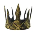 Antike mittelalterliche nordische Königskrone in Gold und Schwarz für Halloween-Maskerade - Einheitsgröße / Rautenförmige Krone Gold