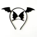 Gothisches schwarzes Fledermausflügel Stirnband und Haarspangen-Set für Halloween-Partys - Schwarzes Vliesstoff Stirnband und Haarclip Paar