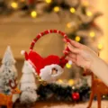 Soft plush Santa Claus earmuffs for Christmas party decorations and warm winter wear - Santa Claus