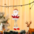 Handgemaakte pluchen Kerstman hanger met lange benen voor kerstboomdecoratie benodigdheden - Rood-Groene Lange Benen Stijl (Kerstman)
