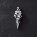 Stainless steel bird skull pendant punk style necklace for men gothic jewelry accessory - Plain Skull Raven Beak Pendant Only / Pendant Only (No Chain)