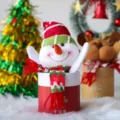 Scatola regalo di Natale per mela con pupazzo di neve in peluche per le feste - Scatola Regalo Pupazzo di Neve