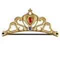 Goldene Stoff-Prinzessinnen-Tiara für Kinder mit Juwelen - Einheitsgröße / Goldene Königinkrone