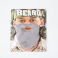 Professionelles graues Kunsthaar-Bart- und Schnurrbart-Kostümzubehör für Partys - Luoyige Stil Bart / Grau