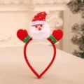 Festliches Weihnachtsmann Stirnband mit süßen roten Fäustlingen für Weihnachtsdekorationen - Weihnachtsmann mit erhobenen Händen Stil (5780282400480)