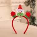 Roter Weihnachts-Haarreif mit Weihnachtsmann und Fäustling-Dekoration für Partys - Schneemann mit erhobenen Händen Stil (5780282400481)