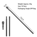 Detachable black 74cm Halloween skull prop walking stick accessory for costume party - Skull Scepter