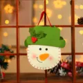 Weihnachts-Schneemann-Geschenktüte aus Filz für Kindergeschenke und Süßigkeiten - Rundboden Geschenkbeutel [Schneemann] Beige