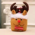 Süße Rentier-Weihnachtstasche mit Kordelzug für Äpfel und kleine Geschenke für Kinder. - Puppen-Kordelzugbeutel - Rentier / Gelb