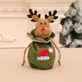 Niedliche Rentier-Weihnachts-Geschenktüte mit Stickerei für Äpfel oder Süßigkeiten - Einfarbige Apfeltüte (Rentier)