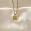 Minimalistische goldene Edelstahl Buchstabe W Anhänger Halskette chunky Kette Modeschmuck. - Buchstabe W / Gold