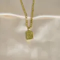 Goldene Initialen Buchstaben X Anhänger Halskette Edelstahl Figaro Kette Variante - Buchstabe X / Gold