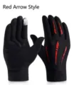 Guanti da ciclismo dita intere inverno caldo termico touchscreen antiscivolo sport. - Guanti artiglio di mostro - Rosso