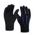 Guanti da ciclismo invernali neri con strisce riflettenti blu, guanti termici sportivi all'aperto. - Guanti artiglio di mostro - Blu