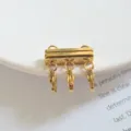 Goldener mehrsträngiger magnetischer Halskettenverschluss Lagenverbinder DIY Schmuck - Dreireihiger Verschluss(241) / Gold